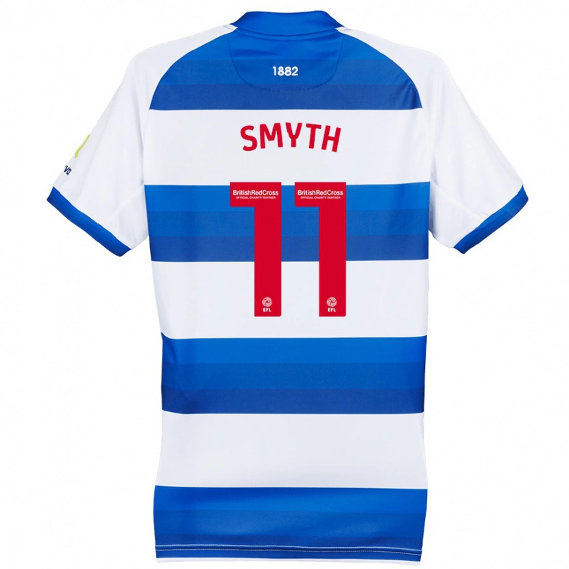 Danxen Donna Maglia Paul Smyth #11 Bianco Blu Kit Gara Home 2024/25 Maglietta