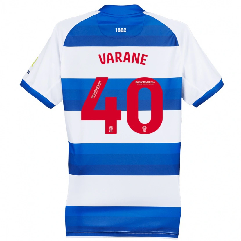 Danxen Donna Maglia Jonathan Varane #40 Bianco Blu Kit Gara Home 2024/25 Maglietta