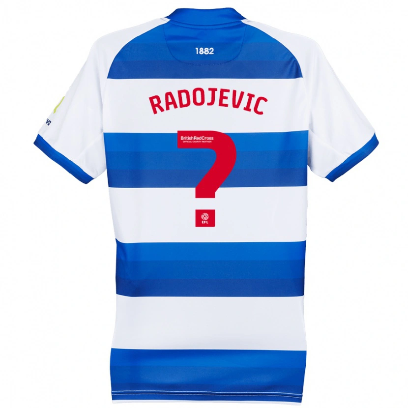 Danxen Donna Maglia Luka Radojevic #0 Bianco Blu Kit Gara Home 2024/25 Maglietta