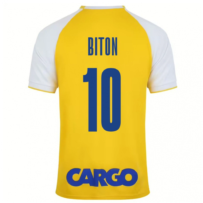Danxen Donna Maglia Dan Biton #10 Giallo Bianco Kit Gara Home 2024/25 Maglietta