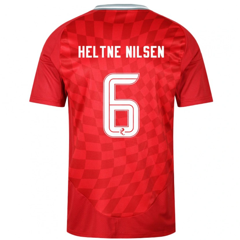 Danxen Donna Maglia Sivert Heltne Nilsen #6 Rosso Kit Gara Home 2024/25 Maglietta