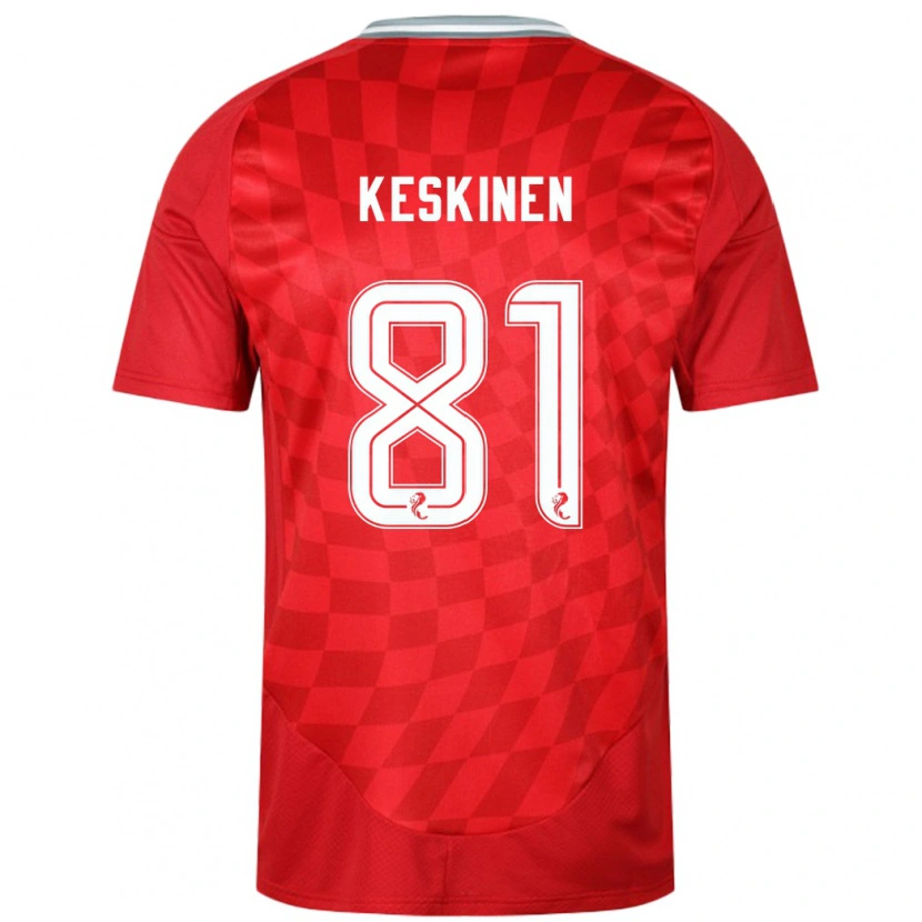 Danxen Donna Maglia Topi Keskinen #81 Rosso Kit Gara Home 2024/25 Maglietta