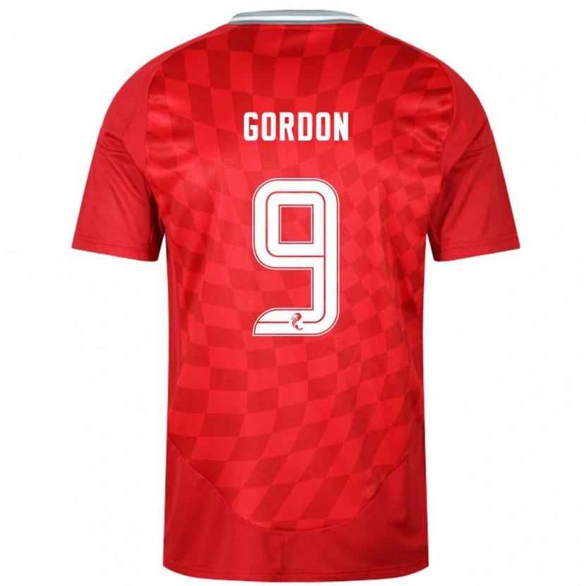 Danxen Donna Maglia Lauren Gordon #9 Rosso Kit Gara Home 2024/25 Maglietta
