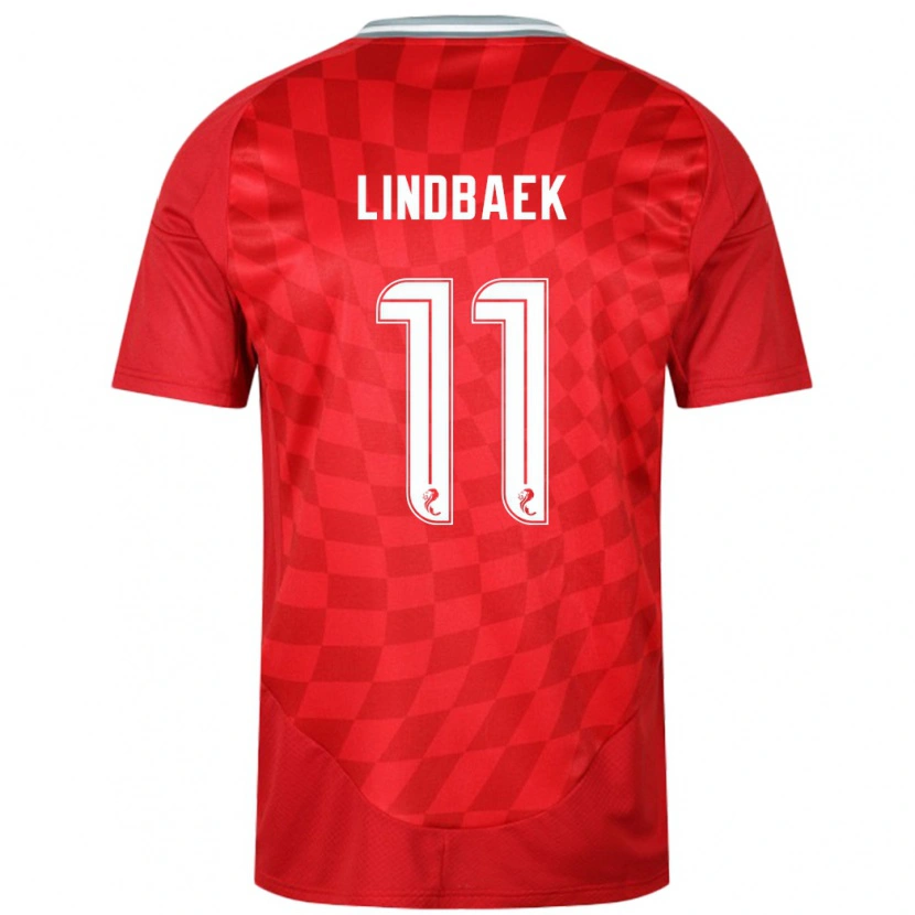 Danxen Donna Maglia Adele Lindbaek #11 Rosso Kit Gara Home 2024/25 Maglietta