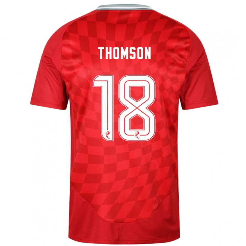 Danxen Donna Maglia Eva Thomson #18 Rosso Kit Gara Home 2024/25 Maglietta