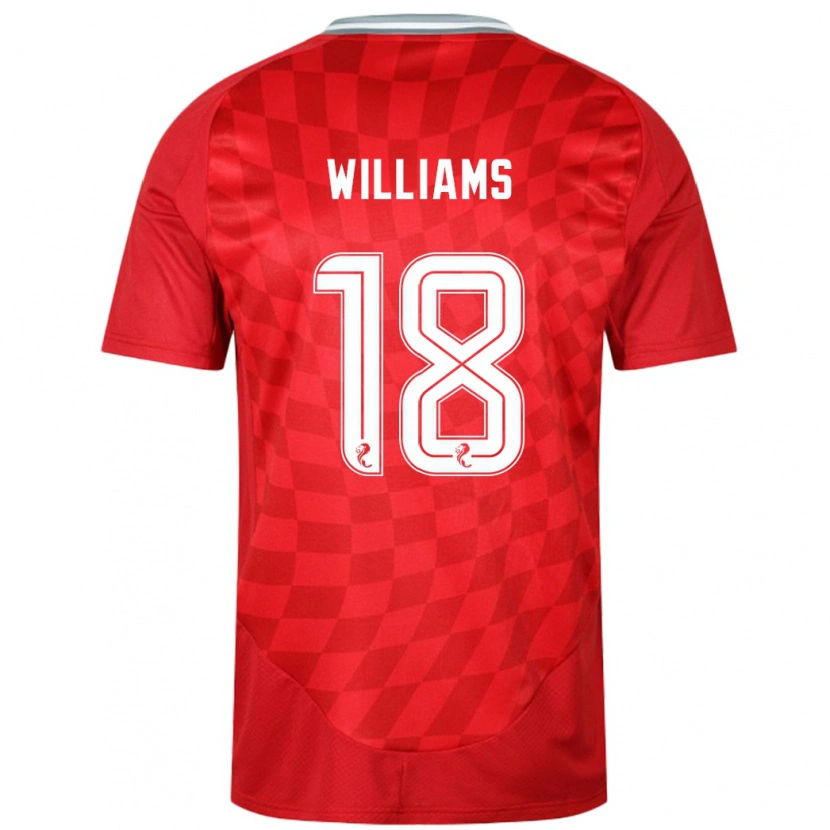Danxen Donna Maglia Rhys Williams #18 Rosso Kit Gara Home 2024/25 Maglietta