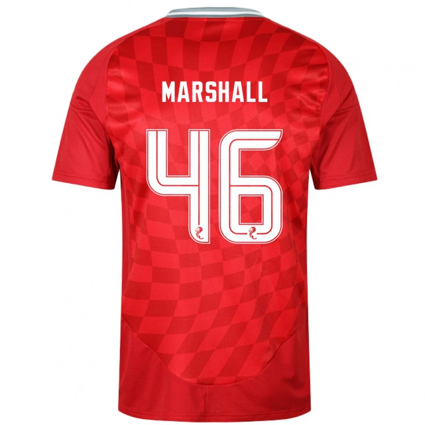 Danxen Donna Maglia Findlay Marshall #46 Rosso Kit Gara Home 2024/25 Maglietta
