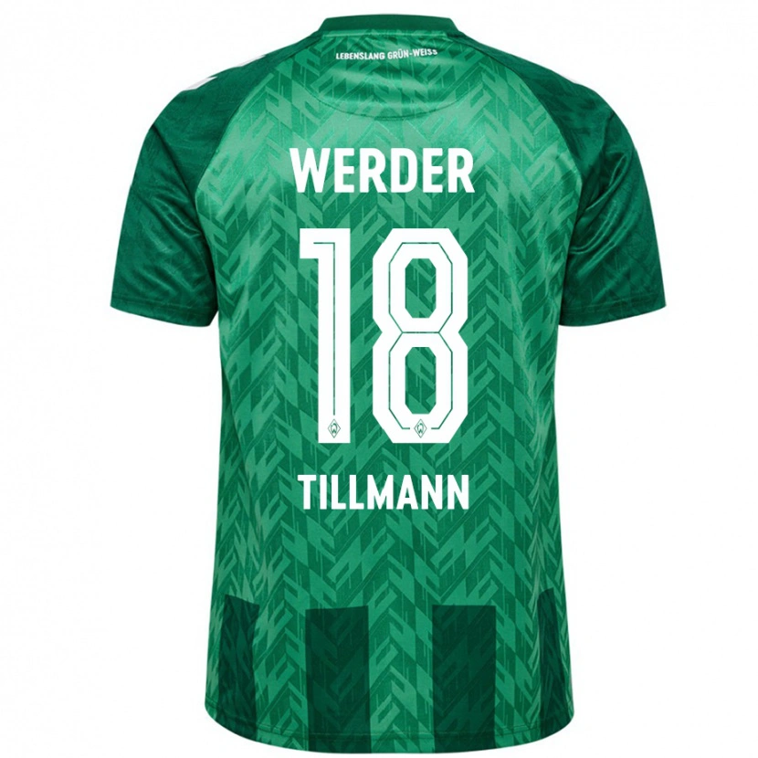 Danxen Donna Maglia Felix Tillmann #18 Verde Kit Gara Home 2024/25 Maglietta