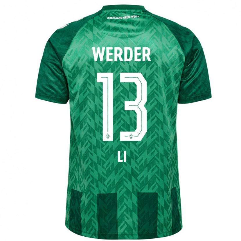 Danxen Donna Maglia Xiancheng Li #13 Verde Kit Gara Home 2024/25 Maglietta