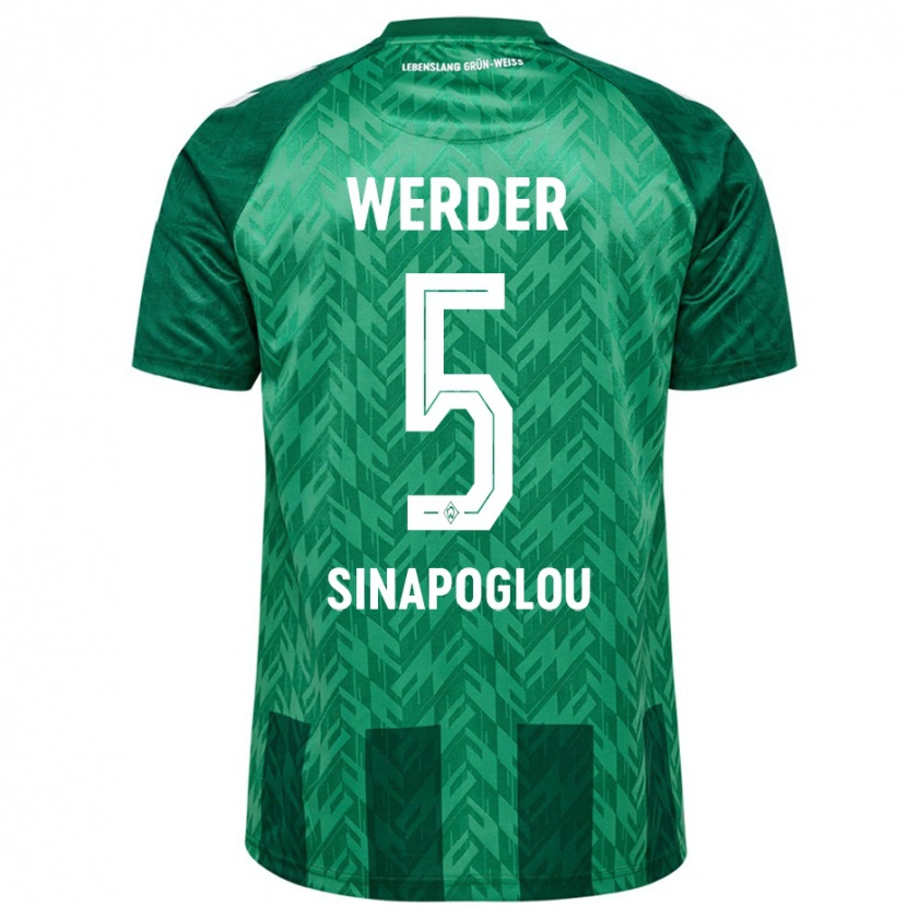 Danxen Donna Maglia Oguzcan Sinapoglou #5 Verde Kit Gara Home 2024/25 Maglietta