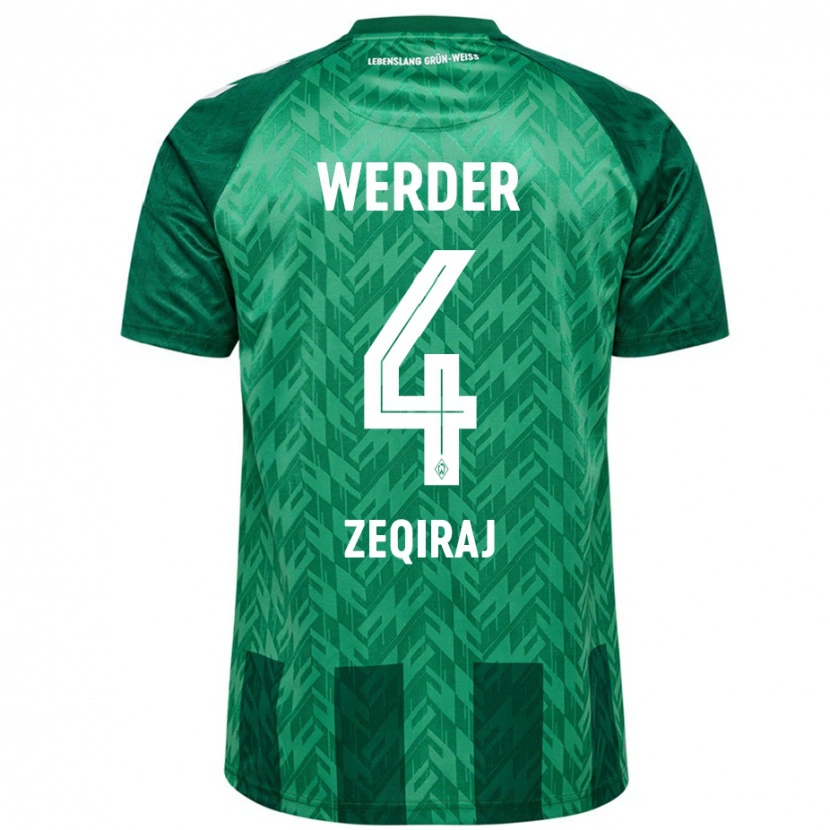 Danxen Donna Maglia Leon Zeqiraj #4 Verde Kit Gara Home 2024/25 Maglietta