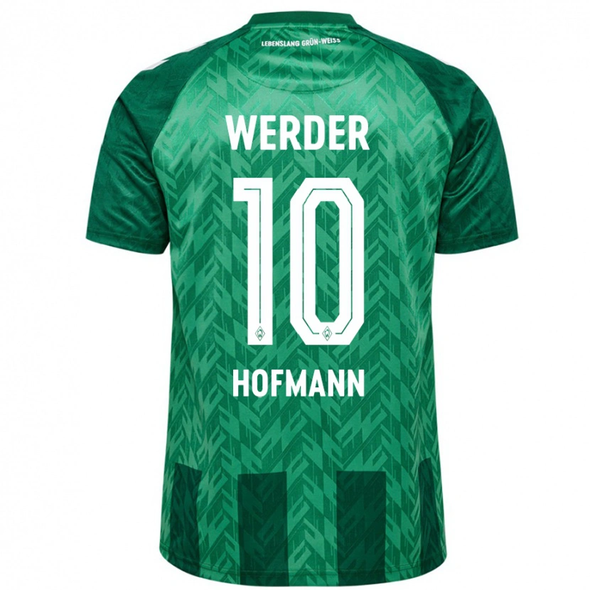 Danxen Donna Maglia Justin Hofmann #10 Verde Kit Gara Home 2024/25 Maglietta