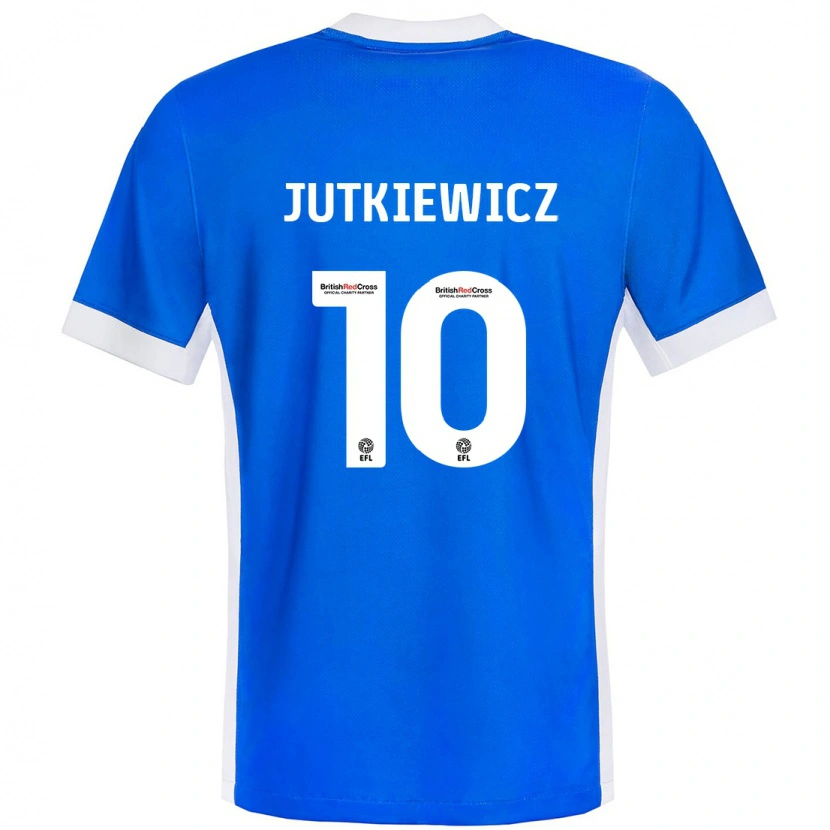 Danxen Donna Maglia Lukas Jutkiewicz #10 Blu Bianco Kit Gara Home 2024/25 Maglietta