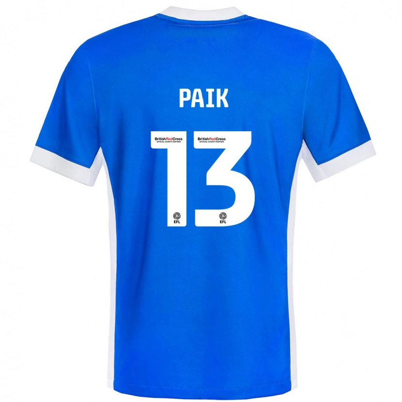 Danxen Donna Maglia Seung-Ho Paik #13 Blu Bianco Kit Gara Home 2024/25 Maglietta