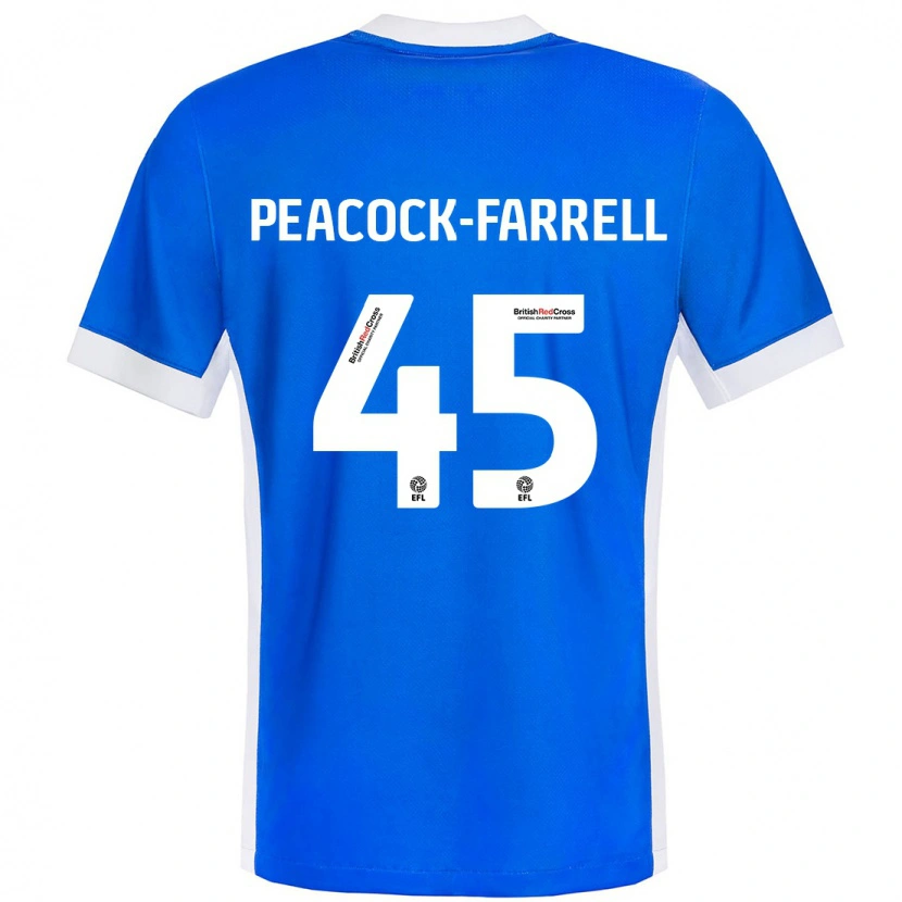 Danxen Donna Maglia Bailey Peacock-Farrell #45 Blu Bianco Kit Gara Home 2024/25 Maglietta