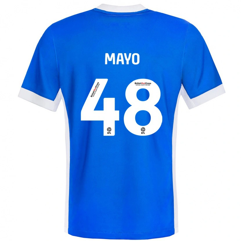 Danxen Donna Maglia Bradley Mayo #48 Blu Bianco Kit Gara Home 2024/25 Maglietta