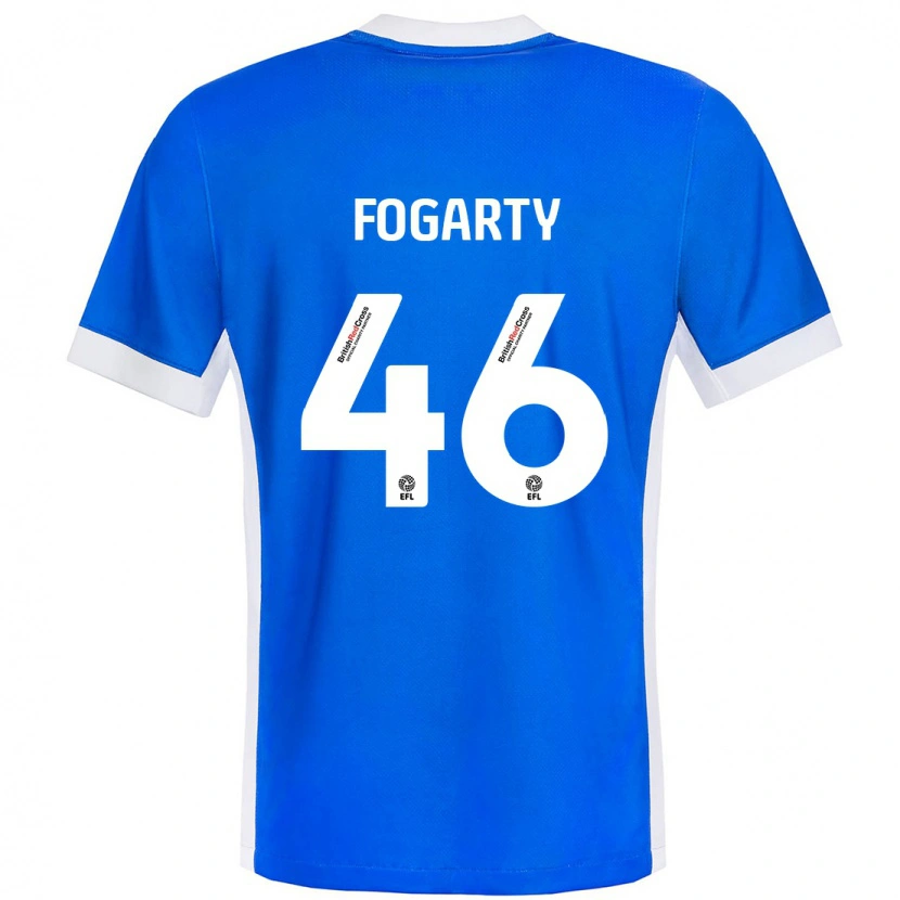 Danxen Donna Maglia Tom Fogarty #46 Blu Bianco Kit Gara Home 2024/25 Maglietta