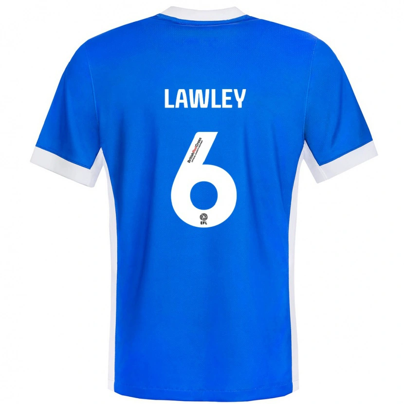 Danxen Donna Maglia Gemma Lawley #6 Blu Bianco Kit Gara Home 2024/25 Maglietta