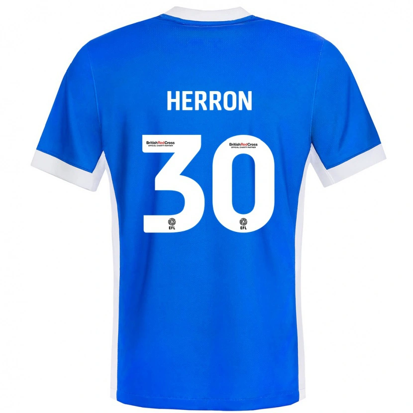 Danxen Donna Maglia Neve Herron #30 Blu Bianco Kit Gara Home 2024/25 Maglietta