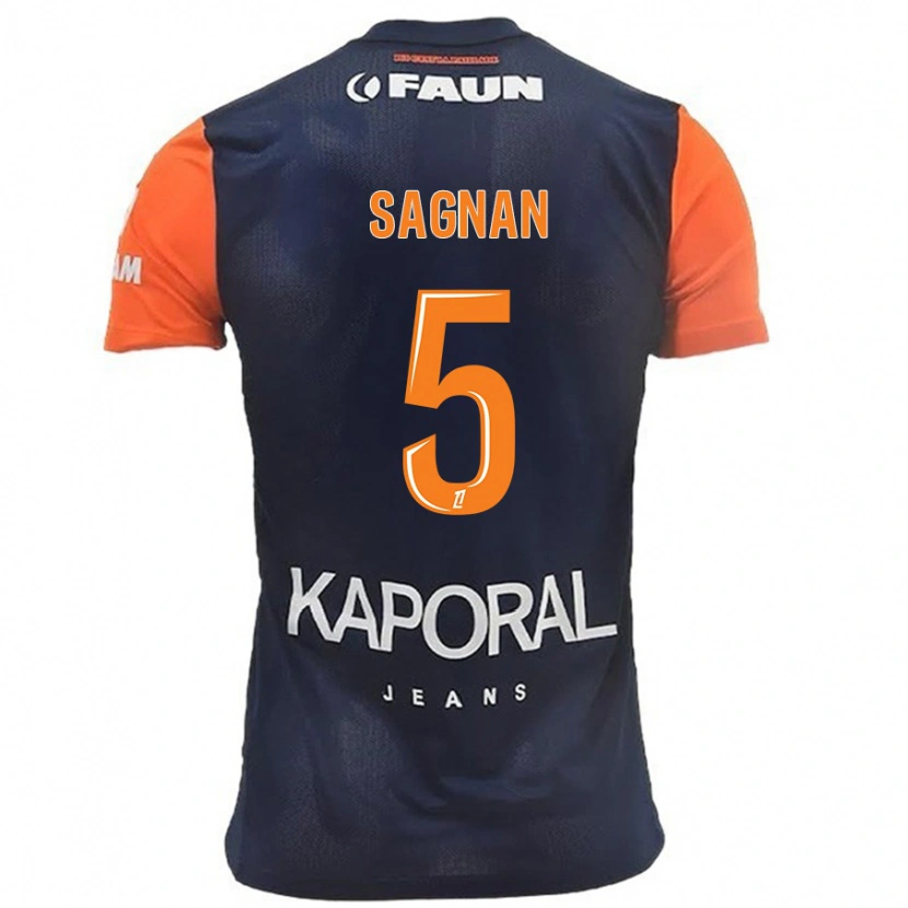 Danxen Donna Maglia Modibo Sagnan #5 Blu Navy Arancione Kit Gara Home 2024/25 Maglietta