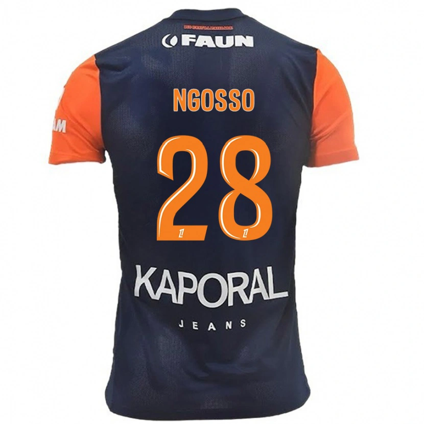 Danxen Donna Maglia Glenn Ngosso #28 Blu Navy Arancione Kit Gara Home 2024/25 Maglietta
