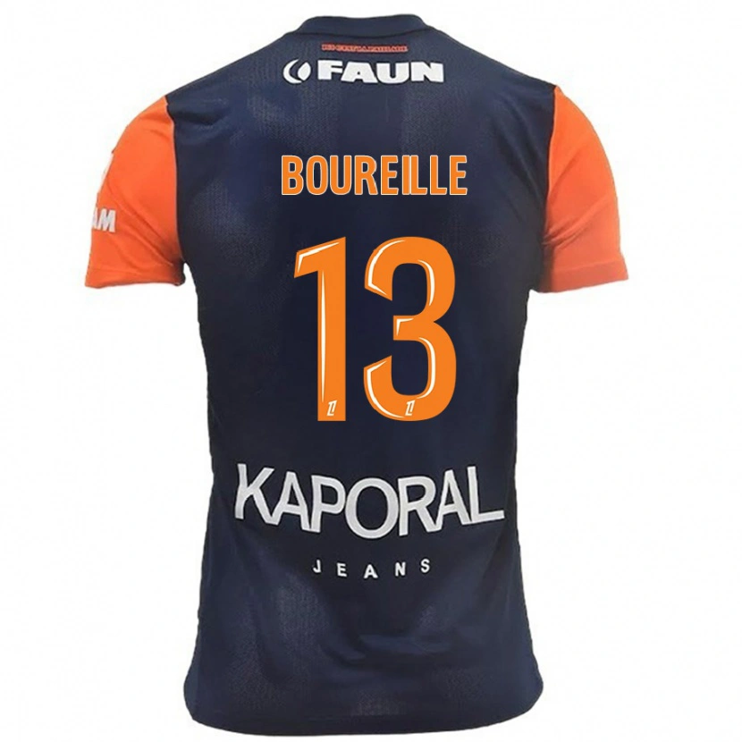 Danxen Donna Maglia Celeste Boureille #13 Blu Navy Arancione Kit Gara Home 2024/25 Maglietta
