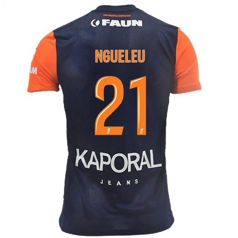 Danxen Donna Maglia Nina Ngueleu #21 Blu Navy Arancione Kit Gara Home 2024/25 Maglietta