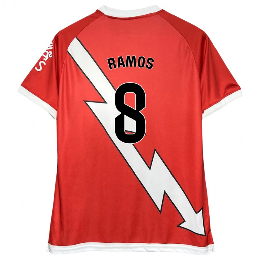 Danxen Donna Maglia Iván Ramos #8 Bianco Rosso Kit Gara Home 2024/25 Maglietta