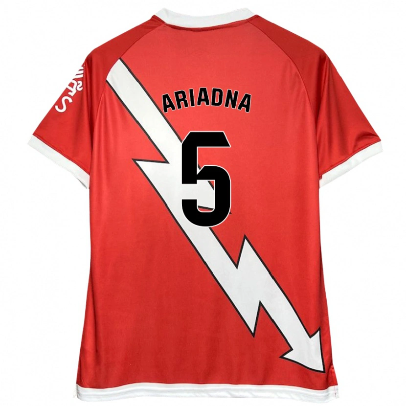Danxen Donna Maglia Ariadna Rovirola Moreno #5 Bianco Rosso Kit Gara Home 2024/25 Maglietta