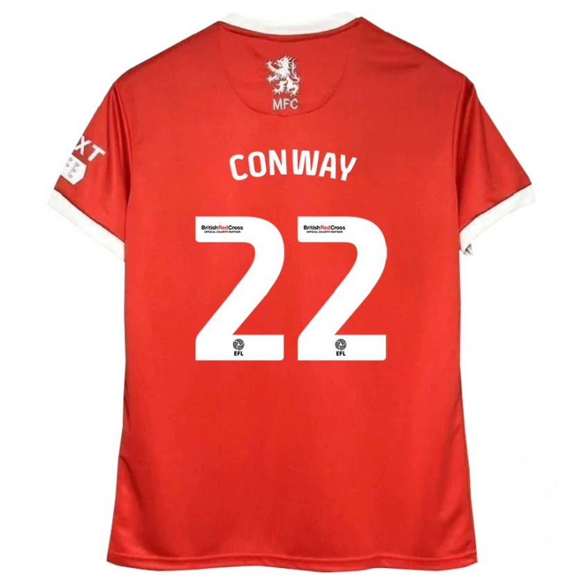 Danxen Donna Maglia Tommy Conway #22 Rosso Bianco Kit Gara Home 2024/25 Maglietta