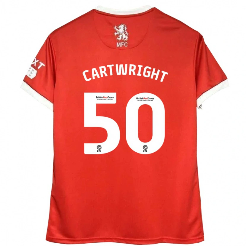 Danxen Donna Maglia Fin Cartwright #50 Rosso Bianco Kit Gara Home 2024/25 Maglietta