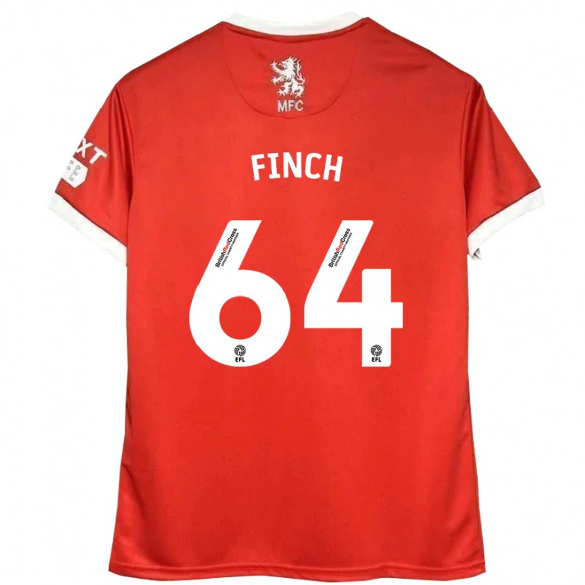 Danxen Donna Maglia Sonny Finch #64 Rosso Bianco Kit Gara Home 2024/25 Maglietta