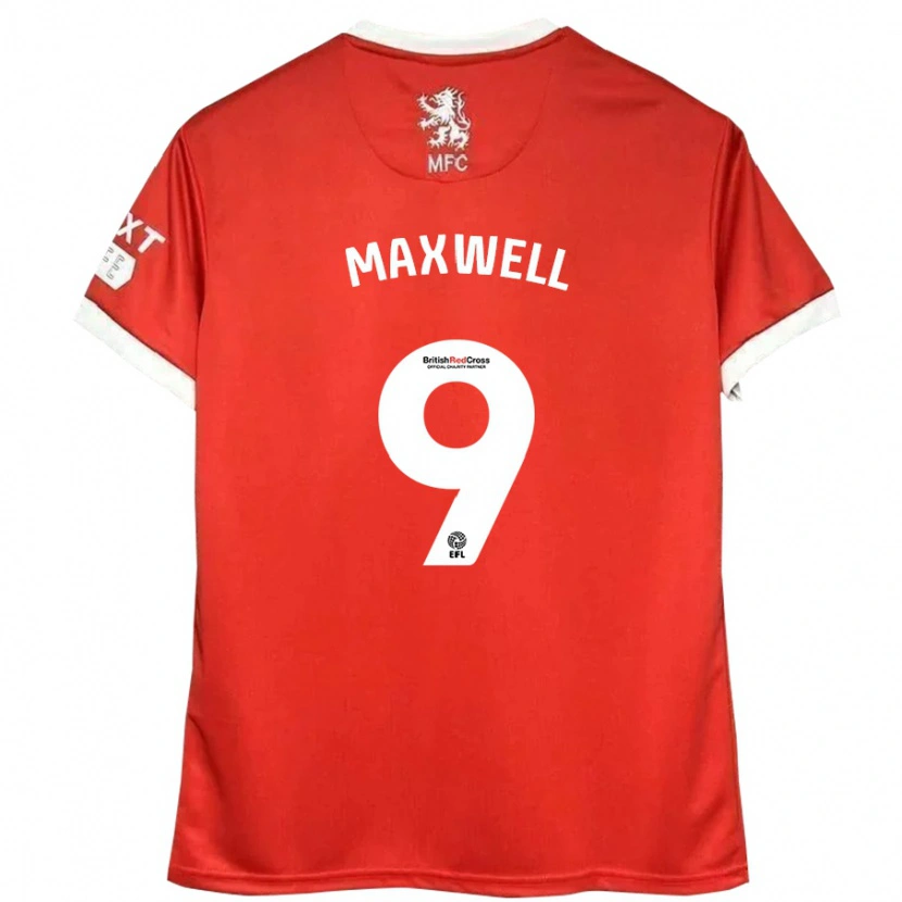 Danxen Donna Maglia Armani Maxwell #9 Rosso Bianco Kit Gara Home 2024/25 Maglietta
