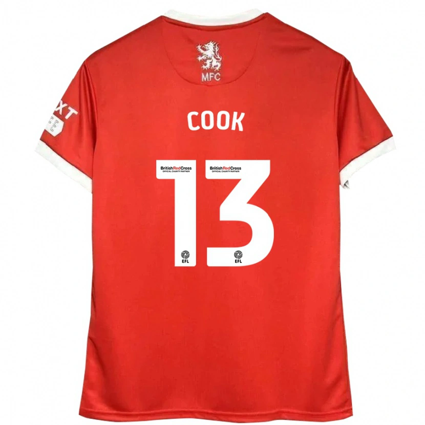 Danxen Donna Maglia Ruby Cook #13 Rosso Bianco Kit Gara Home 2024/25 Maglietta