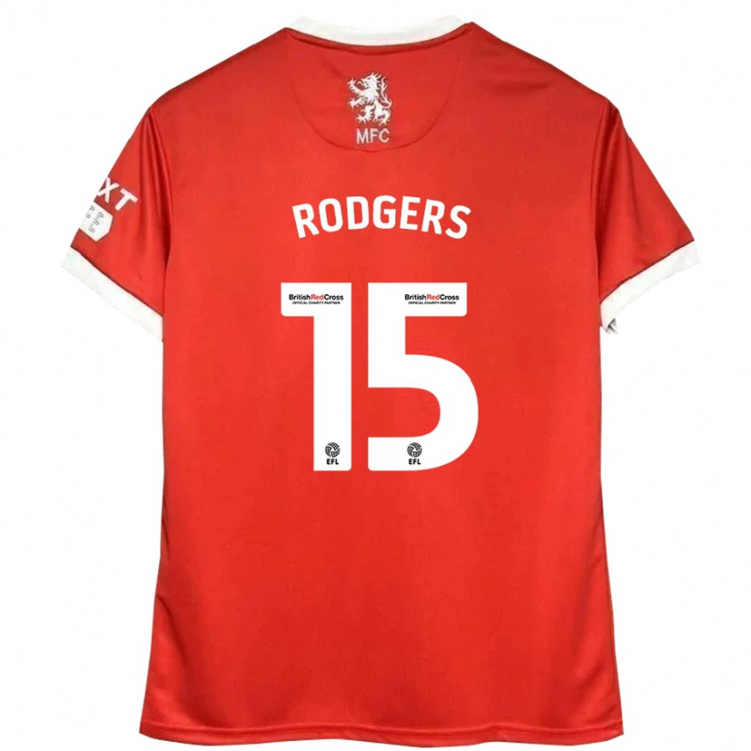 Danxen Donna Maglia Amber Rodgers #15 Rosso Bianco Kit Gara Home 2024/25 Maglietta