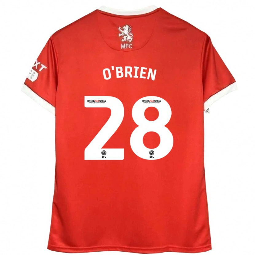 Danxen Donna Maglia Lewis O'brien #28 Rosso Bianco Kit Gara Home 2024/25 Maglietta