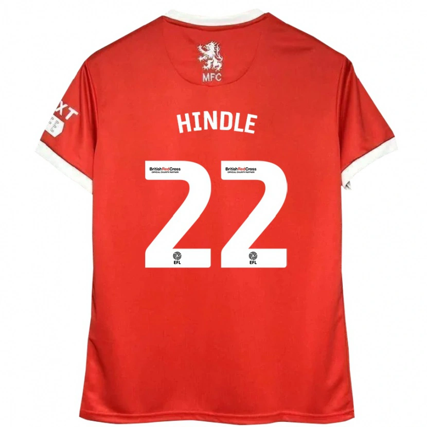 Danxen Donna Maglia Rachel Hindle #22 Rosso Bianco Kit Gara Home 2024/25 Maglietta
