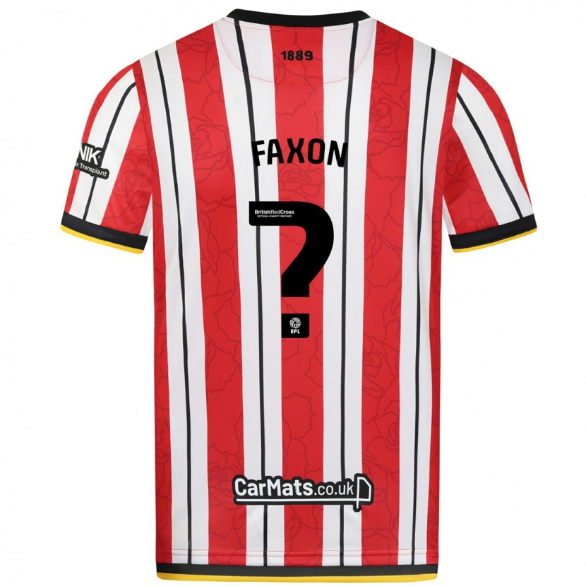 Danxen Donna Maglia Luke Faxon #0 Rosso Strisce Bianche Kit Gara Home 2024/25 Maglietta