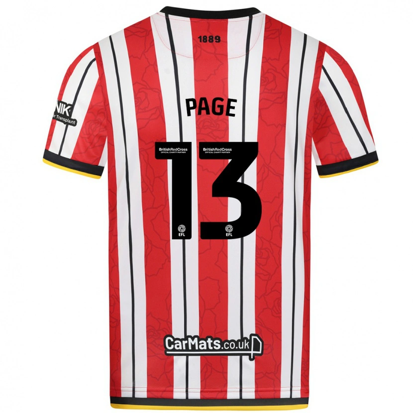 Danxen Donna Maglia Olivia Page #13 Rosso Strisce Bianche Kit Gara Home 2024/25 Maglietta