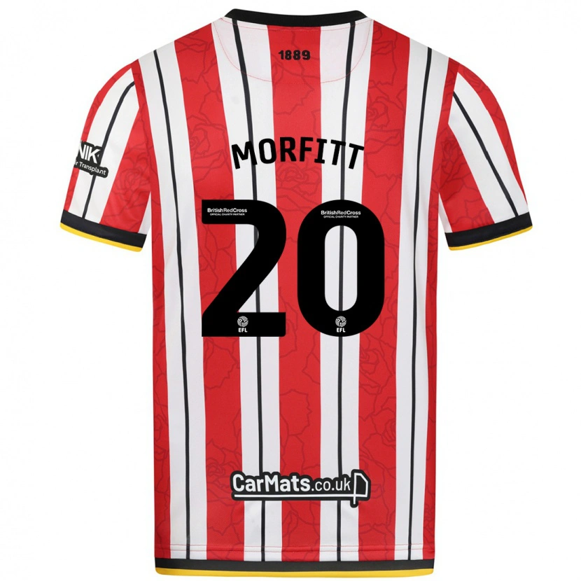 Danxen Donna Maglia Izzy Morfitt #20 Rosso Strisce Bianche Kit Gara Home 2024/25 Maglietta