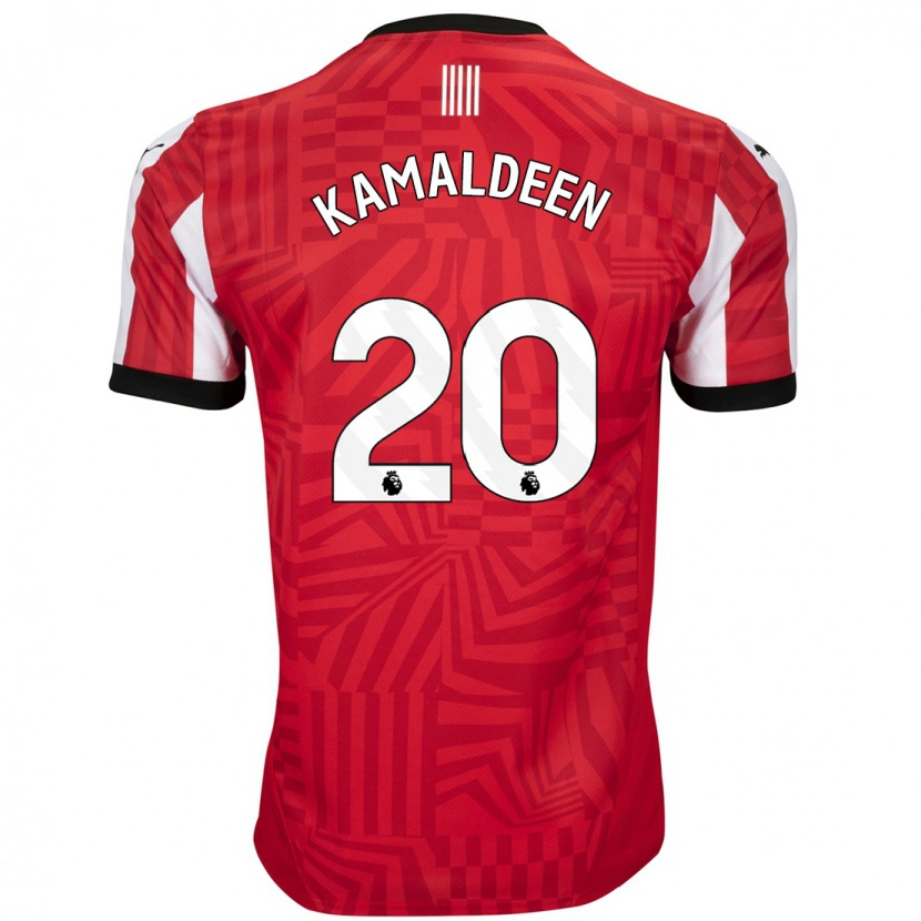 Danxen Donna Maglia Kamaldeen Sulemana #20 Rosso Bianco Kit Gara Home 2024/25 Maglietta