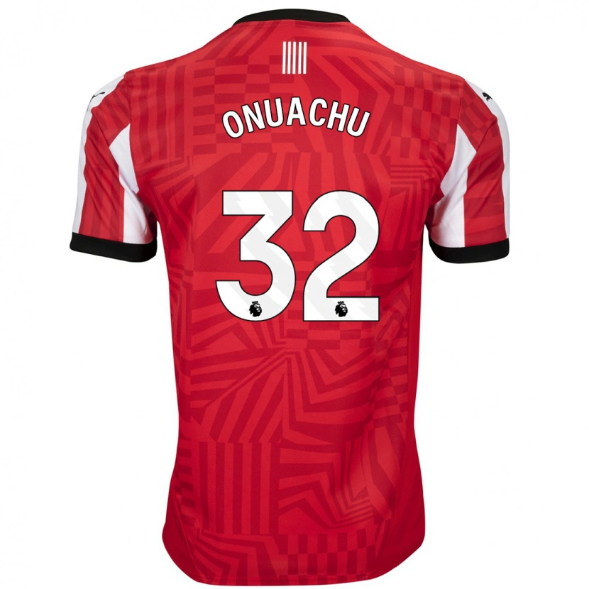 Danxen Donna Maglia Paul Onuachu #32 Rosso Bianco Kit Gara Home 2024/25 Maglietta