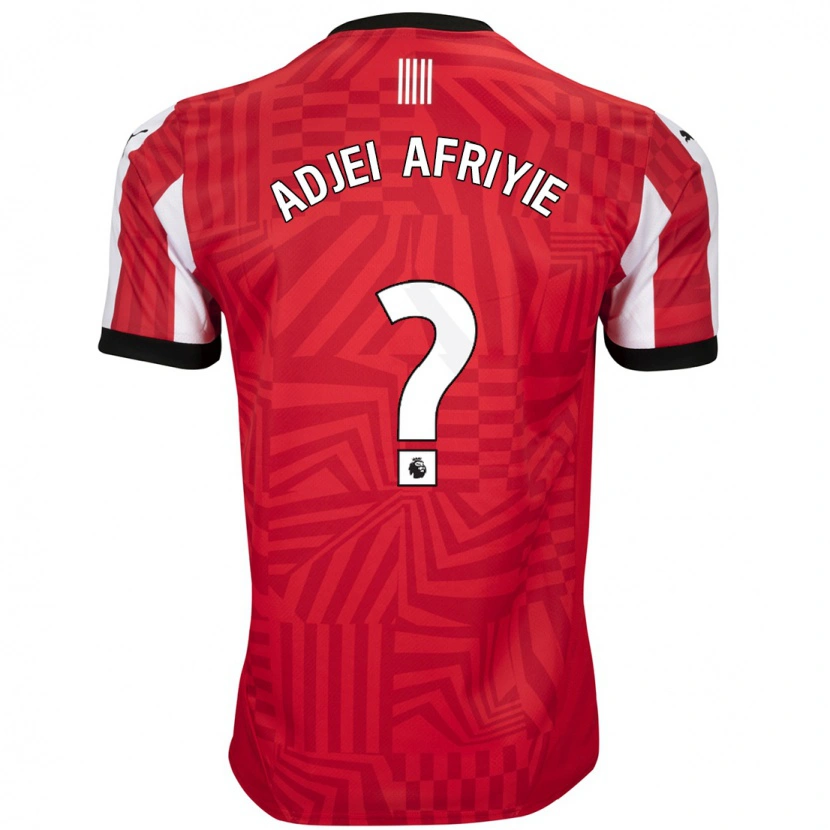 Danxen Donna Maglia Hansel Adjei-Afriyie #0 Rosso Bianco Kit Gara Home 2024/25 Maglietta