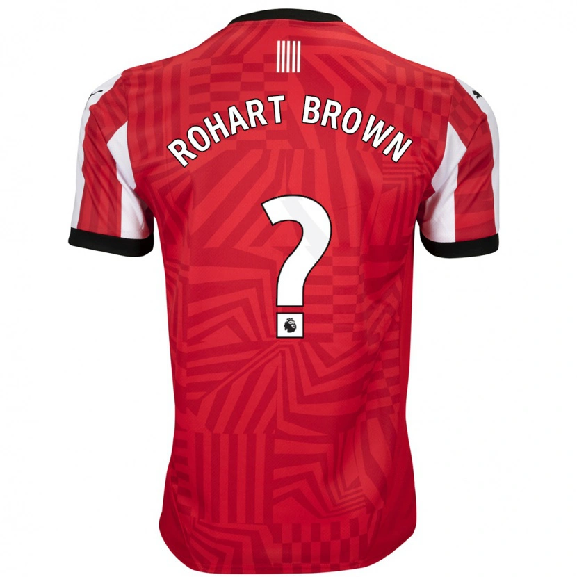 Danxen Donna Maglia Thierry Rohart-Brown #0 Rosso Bianco Kit Gara Home 2024/25 Maglietta