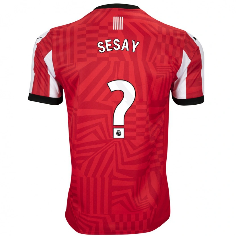 Danxen Donna Maglia Moses Sesay #0 Rosso Bianco Kit Gara Home 2024/25 Maglietta