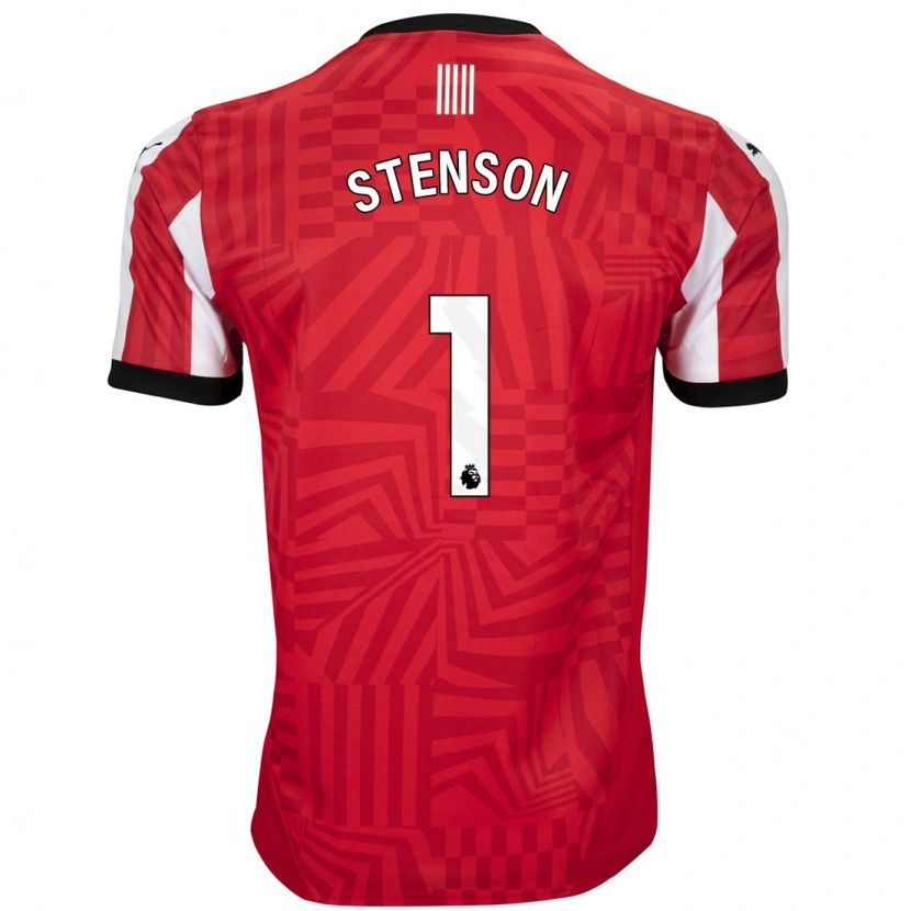 Danxen Donna Maglia Fran Stenson #1 Rosso Bianco Kit Gara Home 2024/25 Maglietta