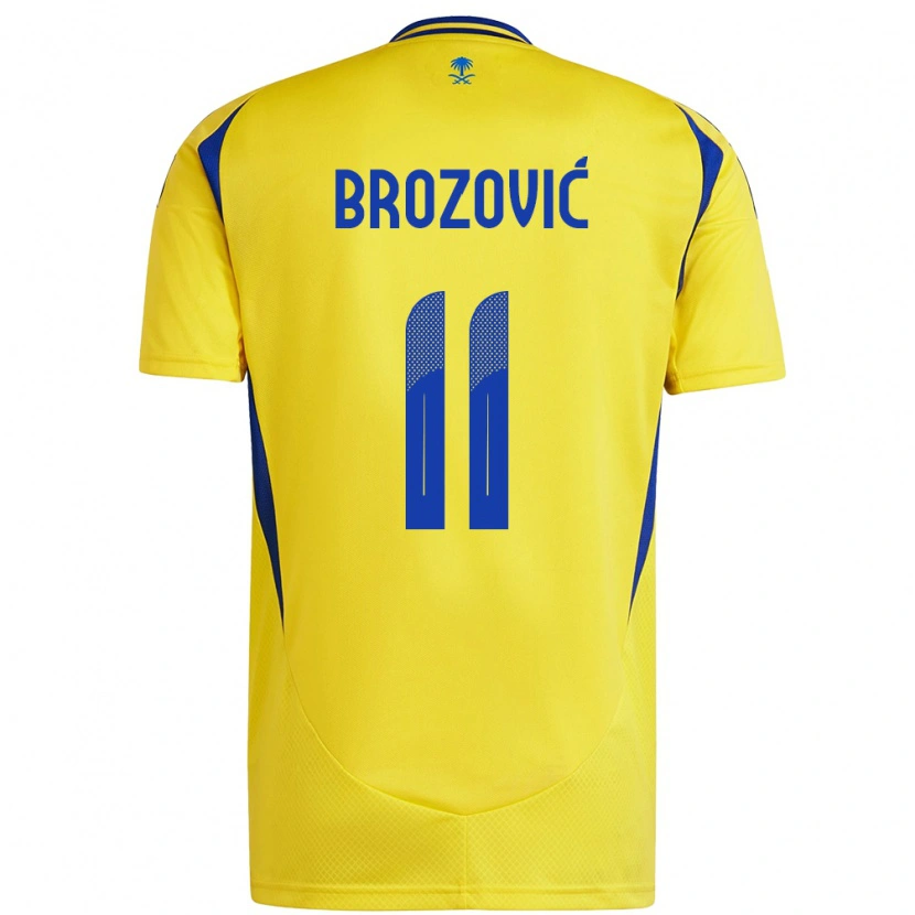 Danxen Donna Maglia Marcelo Brozovic #11 Giallo Blu Kit Gara Home 2024/25 Maglietta