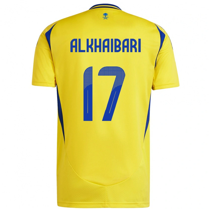 Danxen Donna Maglia Abdullah Al-Khaibari #17 Giallo Blu Kit Gara Home 2024/25 Maglietta