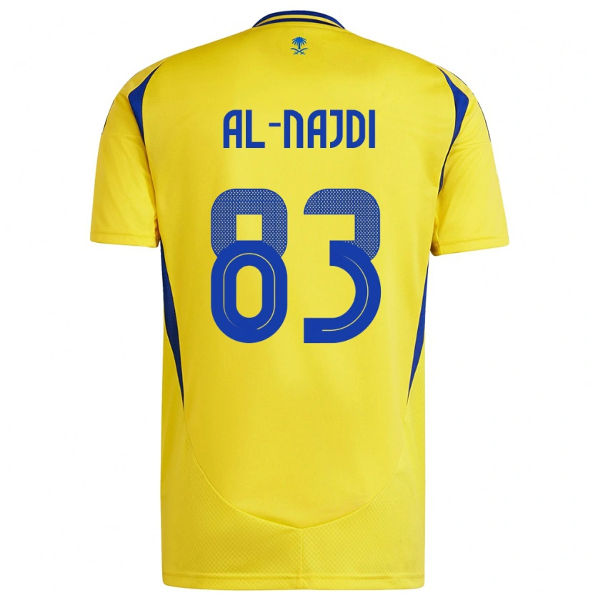 Danxen Donna Maglia Salem Al-Najdi #83 Giallo Blu Kit Gara Home 2024/25 Maglietta
