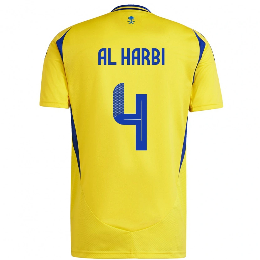Danxen Donna Maglia Fay Al-Harbi #4 Giallo Blu Kit Gara Home 2024/25 Maglietta
